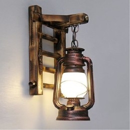 Lámparas de queroseno de iluminación creativa con nostalgia retro china, apliques de pared