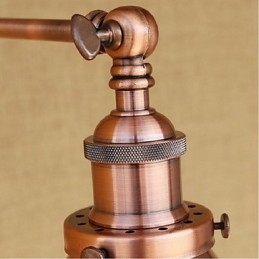 Aplique de pared plegable retráctil nostálgico retro creativo de medio óxido con brazo largo