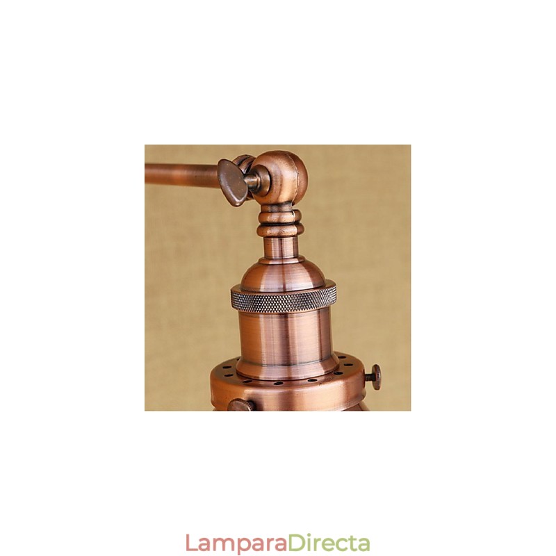 Aplique de pared plegable retráctil nostálgico retro creativo de medio óxido con brazo largo