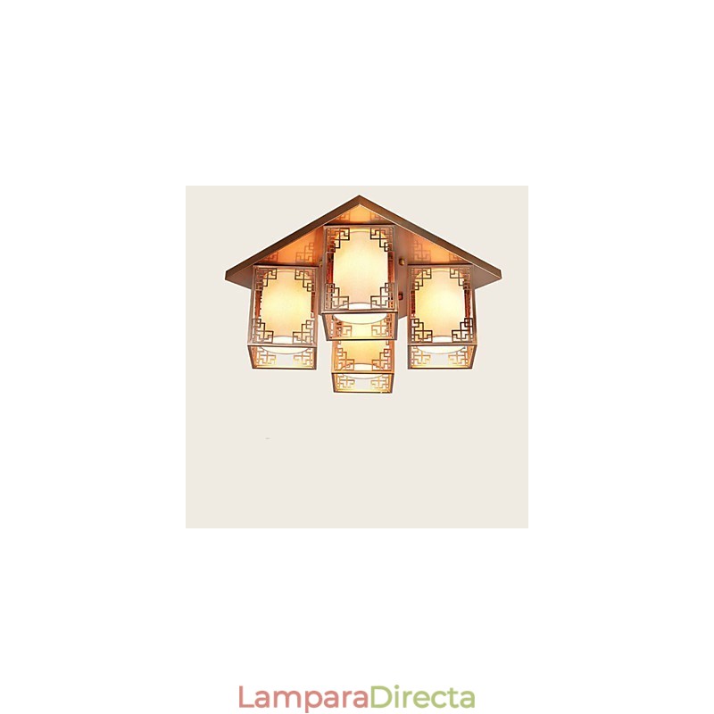 Lámparas de techo de hierro de estilo chino que crean un ambiente de iluminación.