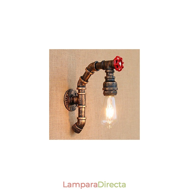 Aplique de pared de latón antiguo estilo rústico Lodge para iluminación ambiental.