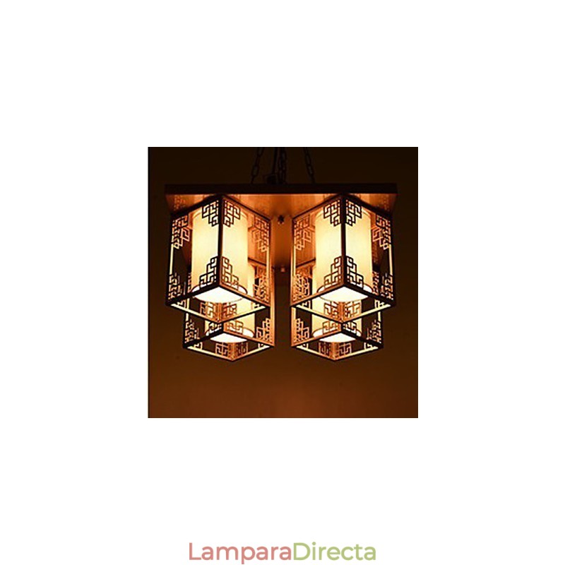 Lámparas de techo de hierro de estilo chino que crean un ambiente de iluminación.