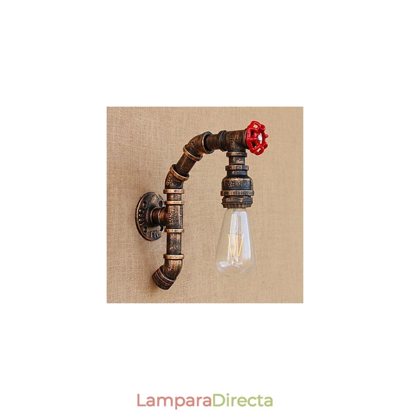 Aplique de pared de latón antiguo estilo rústico Lodge para iluminación ambiental.