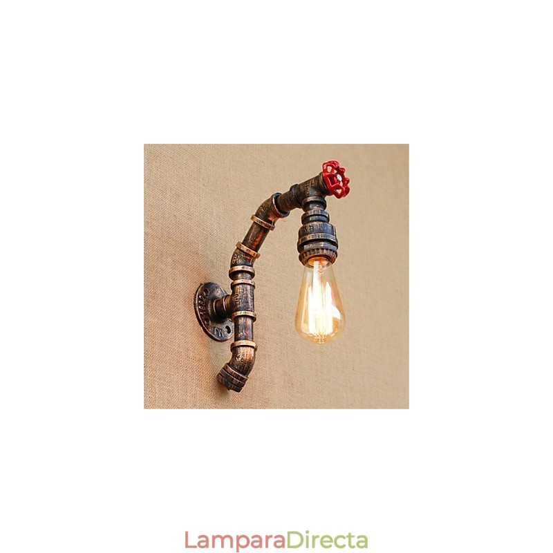 Aplique de pared de latón antiguo estilo rústico Lodge para iluminación ambiental.