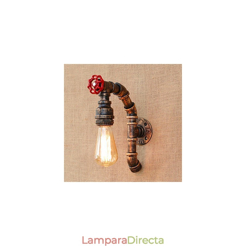Aplique de pared de latón antiguo estilo rústico Lodge para iluminación ambiental.