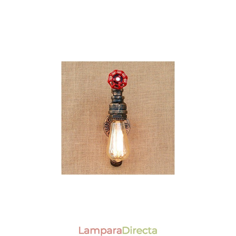 Aplique de pared de latón antiguo estilo rústico Lodge para iluminación ambiental.