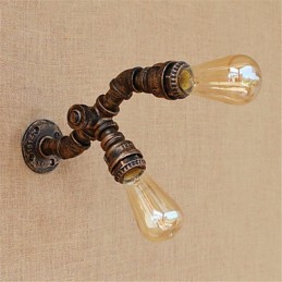 Apliques de pared con luz ambiental con pintura rústica tipo cabaña