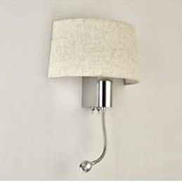 Lámpara de tela para pasillo de habitación de hotel, lámpara de noche con interruptor americano