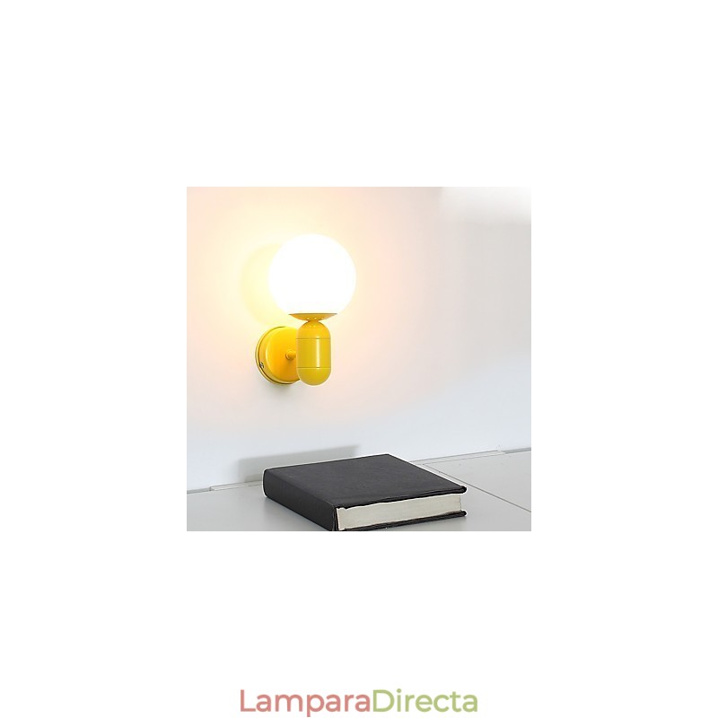Apliques de pared con iluminación ascendente y protección ocular de estilo mini con pintura contemporánea moderna