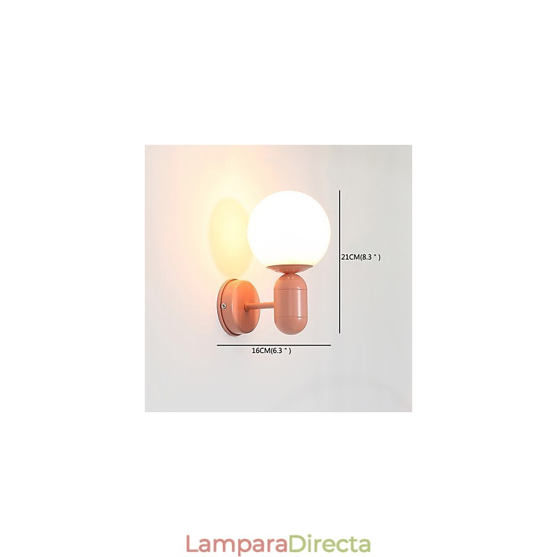 Apliques de pared con iluminación ascendente y protección ocular de estilo mini con pintura contemporánea moderna