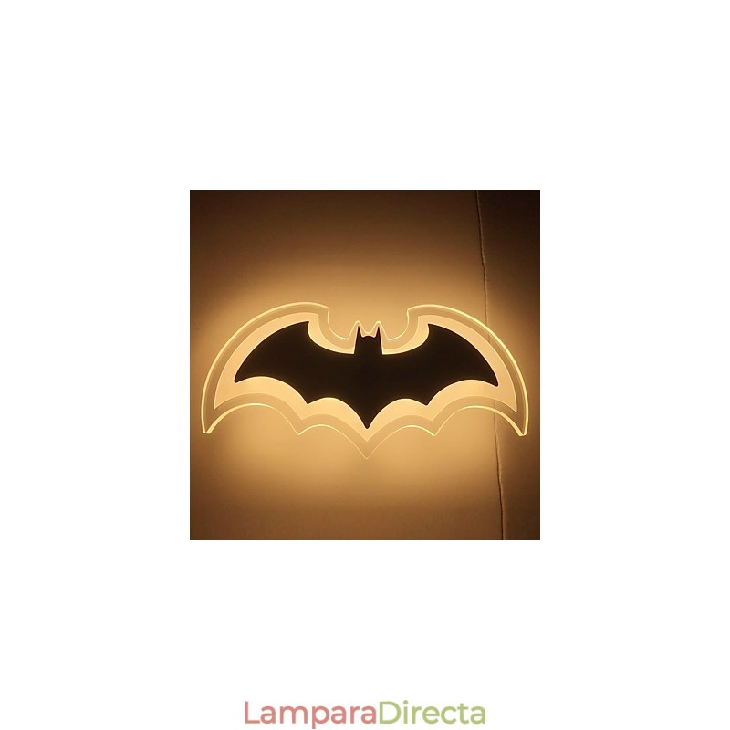 Lámpara de pared de acrílico moderna con forma de murciélago, lámpara de noche, apliques de pared, luces de pasillo