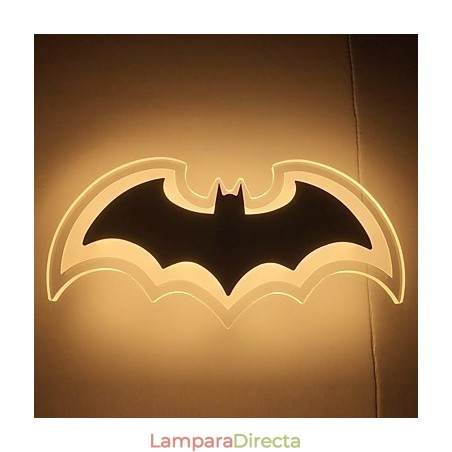 Lámpara de pared de acrílico moderna con forma de murciélago, lámpara de noche, apliques de pared, luces de pasillo Lámpara de pared de acrílico moderna con forma de murciélago, lámpara de noche, apliques de pared, luces de pasillo