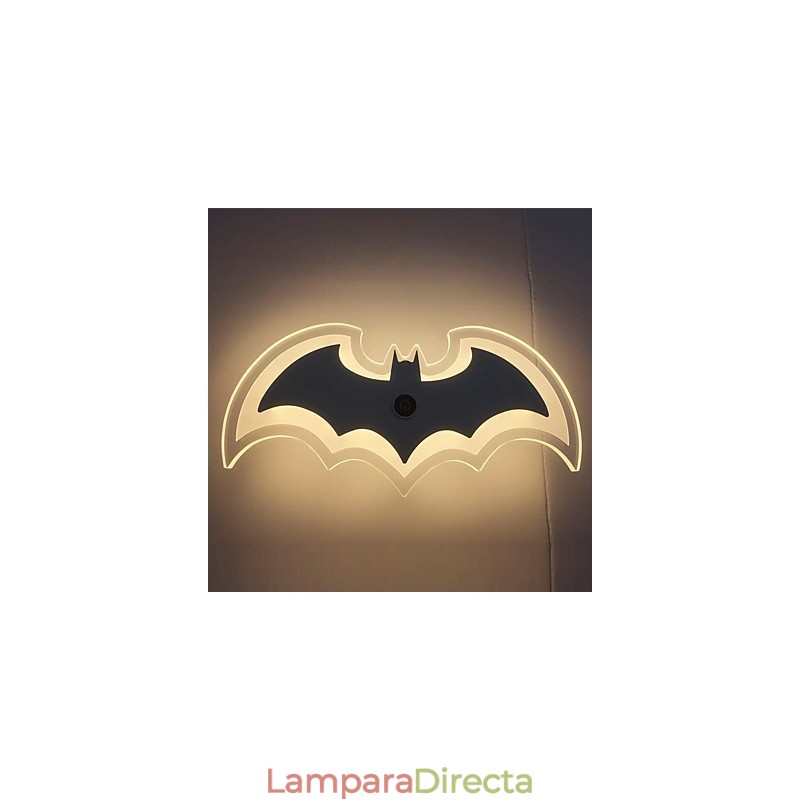 Lámpara de pared de acrílico moderna con forma de murciélago, lámpara de noche, apliques de pared, luces de pasillo