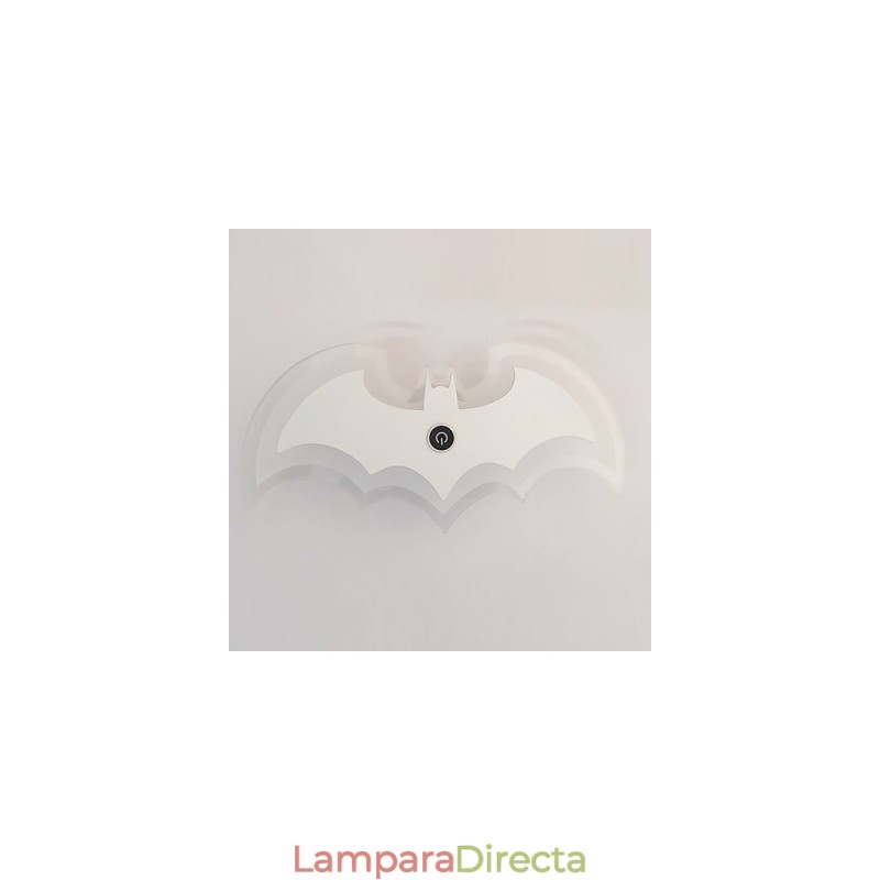 Lámpara de pared de acrílico moderna con forma de murciélago, lámpara de noche, apliques de pared, luces de pasillo