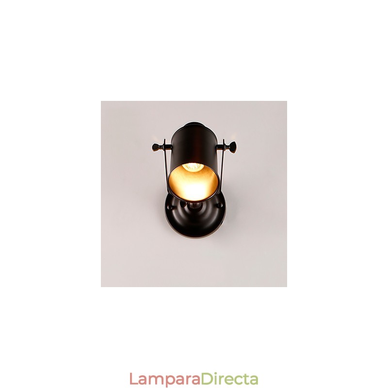 Aplique de pared vintage de metal negro para loft, para sala de estar, comedor, pasillo, cafetería, bar, lámpara de pared.
