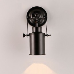 Aplique de pared vintage de metal negro para loft, para sala de estar, comedor, pasillo, cafetería, bar, lámpara de pared.