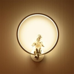 Apliques de pared con luz ambiental moderna y contemporánea integrada para estilo mini.