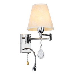 Lámpara de pared para dormitorio, lámpara de lectura, lámpara de tela