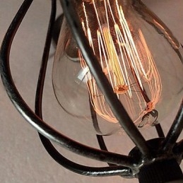 Lámpara empotrada de metal con pintura estilo mini vintage