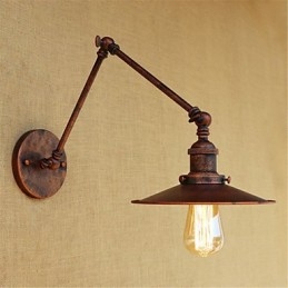 Lámpara de techo con luz ambiental de brazo oscilante estilo mini estilo cabaña rústica estilo retro