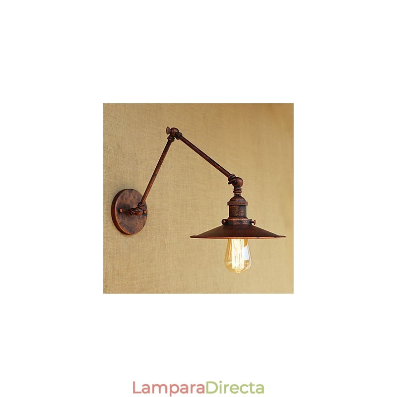 Lámpara de techo con luz ambiental de brazo oscilante estilo mini estilo cabaña rústica estilo retro