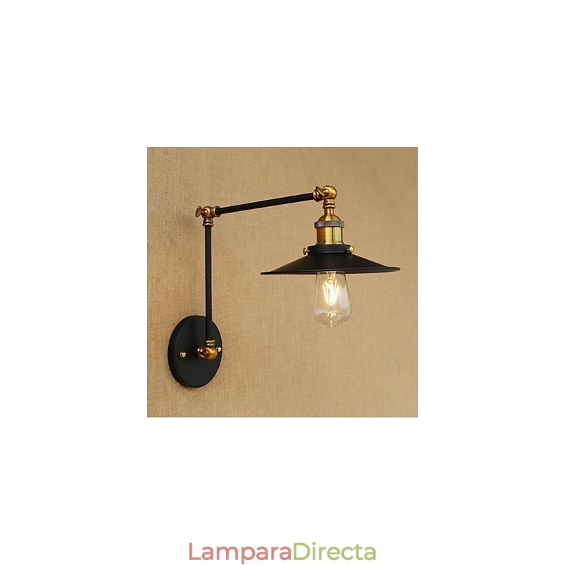 Lámpara de techo con luz ambiental de brazo oscilante estilo mini estilo cabaña rústica estilo retro