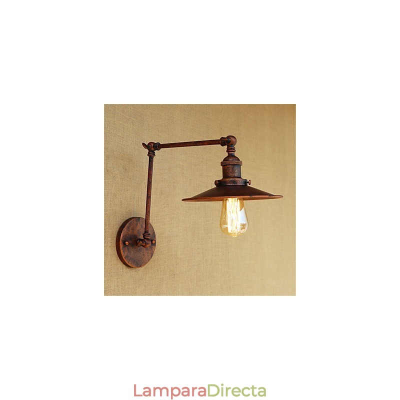 Lámpara de techo con luz ambiental de brazo oscilante estilo mini estilo cabaña rústica estilo retro