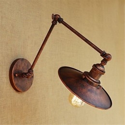 Lámpara de techo con luz ambiental de brazo oscilante estilo mini estilo cabaña rústica estilo retro