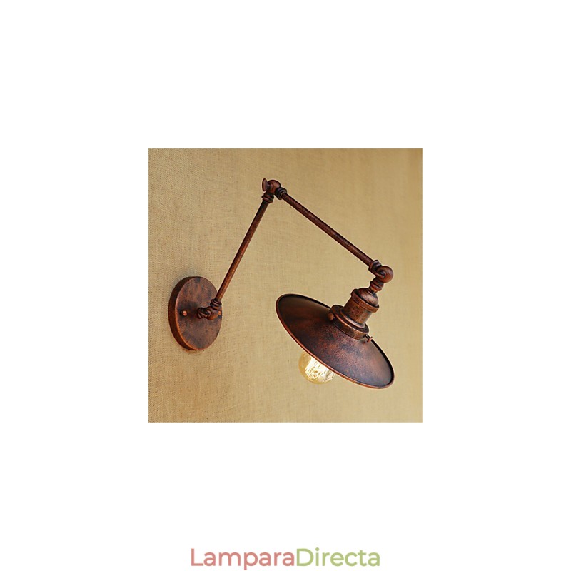Lámpara de techo con luz ambiental de brazo oscilante estilo mini estilo cabaña rústica estilo retro