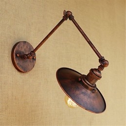 Lámpara de techo con luz ambiental de brazo oscilante estilo mini estilo cabaña rústica estilo retro