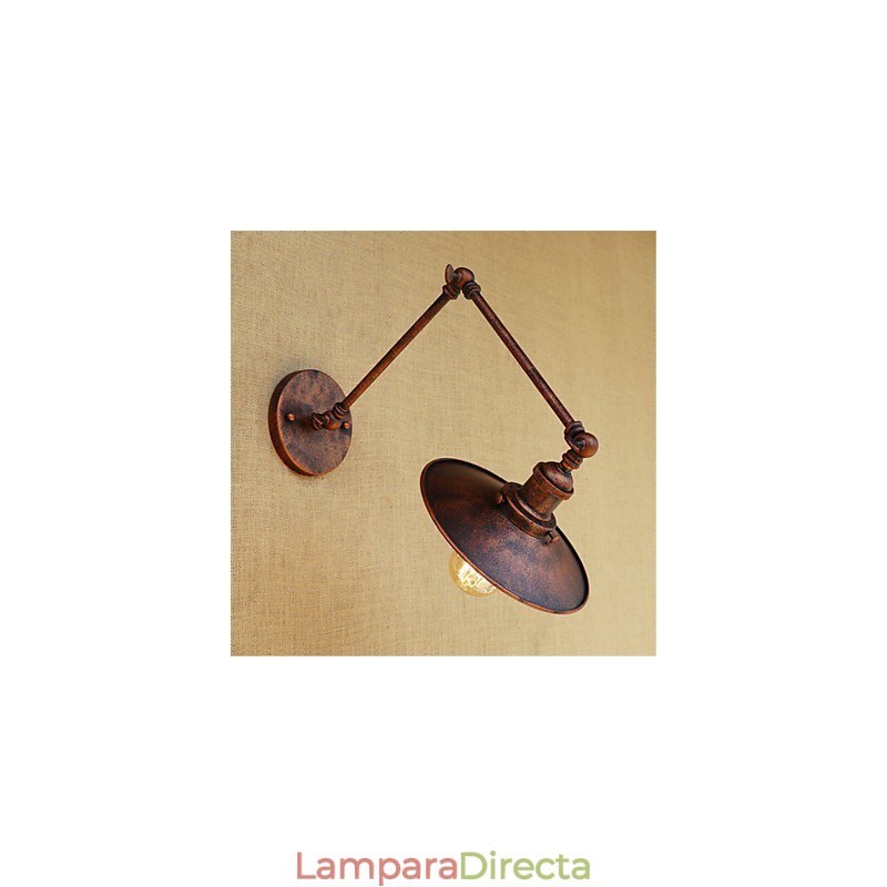 Lámpara de techo con luz ambiental de brazo oscilante estilo mini estilo cabaña rústica estilo retro