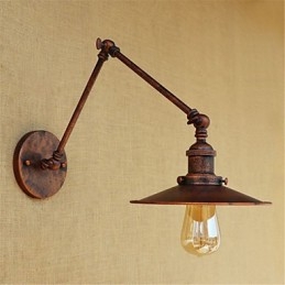 Lámpara de techo con luz ambiental de brazo oscilante estilo mini estilo cabaña rústica estilo retro