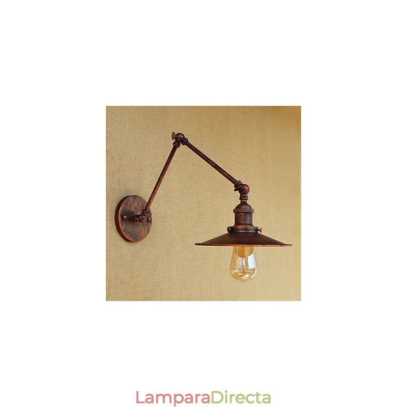 Lámpara de techo con luz ambiental de brazo oscilante estilo mini estilo cabaña rústica estilo retro