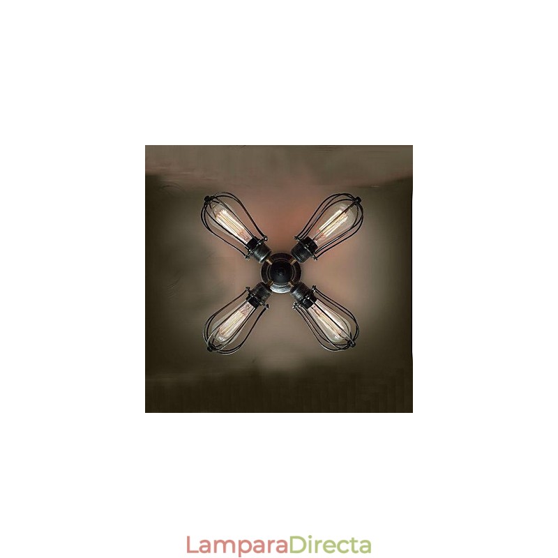 Lámpara empotrada de metal con pintura estilo mini vintage