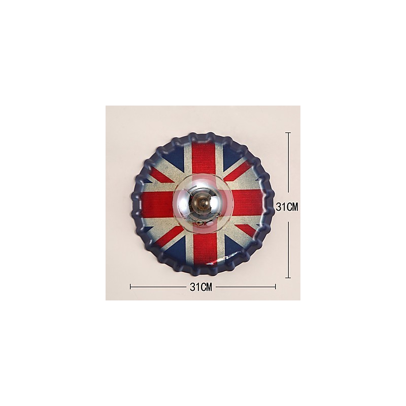 Aplique de pared con luz ambiental de estilo mini, con pintura rústica clásica tradicional de estilo campestre.