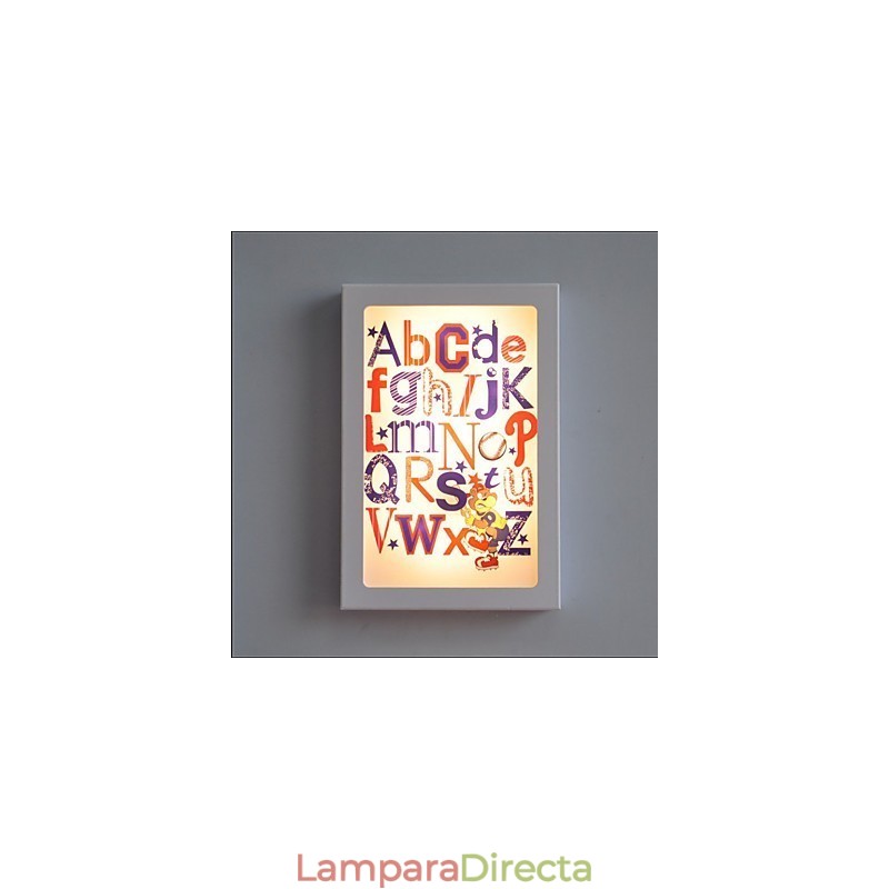 Pintura contemporánea moderna integrada para apliques de pared con luz ambiental.