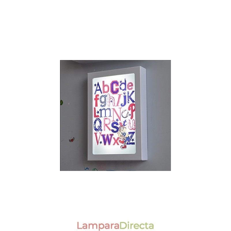 Pintura contemporánea moderna integrada para apliques de pared con luz ambiental.