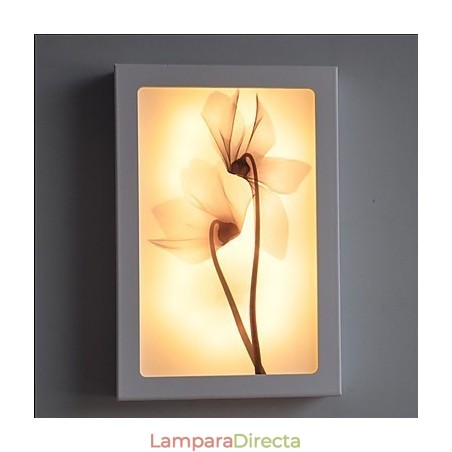 Pintura contemporánea moderna integrada para apliques de pared con luz ambiental. Pintura contemporánea moderna integrada para apliques de pared con luz ambiental.