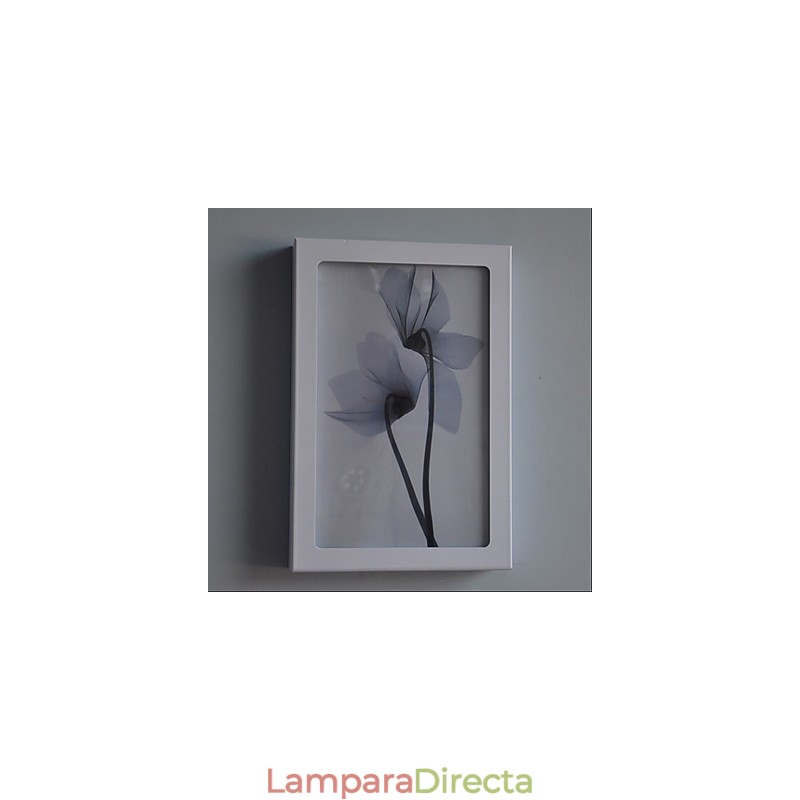 Pintura contemporánea moderna integrada para apliques de pared con luz ambiental.
