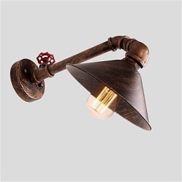 Lámparas de pared con forma de tubería de agua, estilo industrial retro, creativas, de metal, para restaurantes, cafeterías, bares, mesas de bar, apliques de pared.