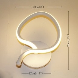Lámpara de pared minimalista moderna, lámpara de noche, lámpara de pasillo creativa, iluminación de aluminio
