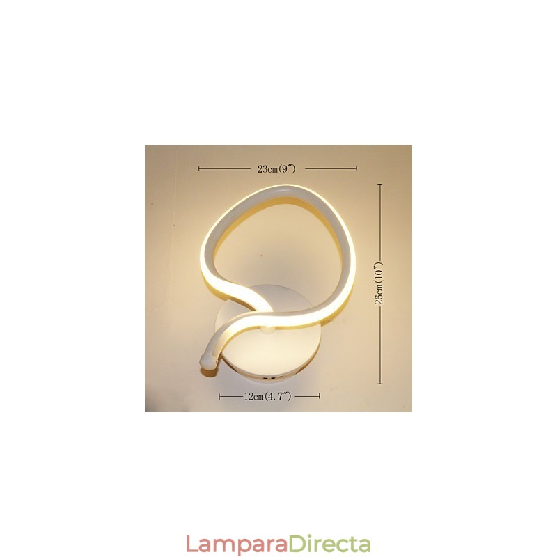 Lámpara de pared minimalista moderna, lámpara de noche, lámpara de pasillo creativa, iluminación de aluminio