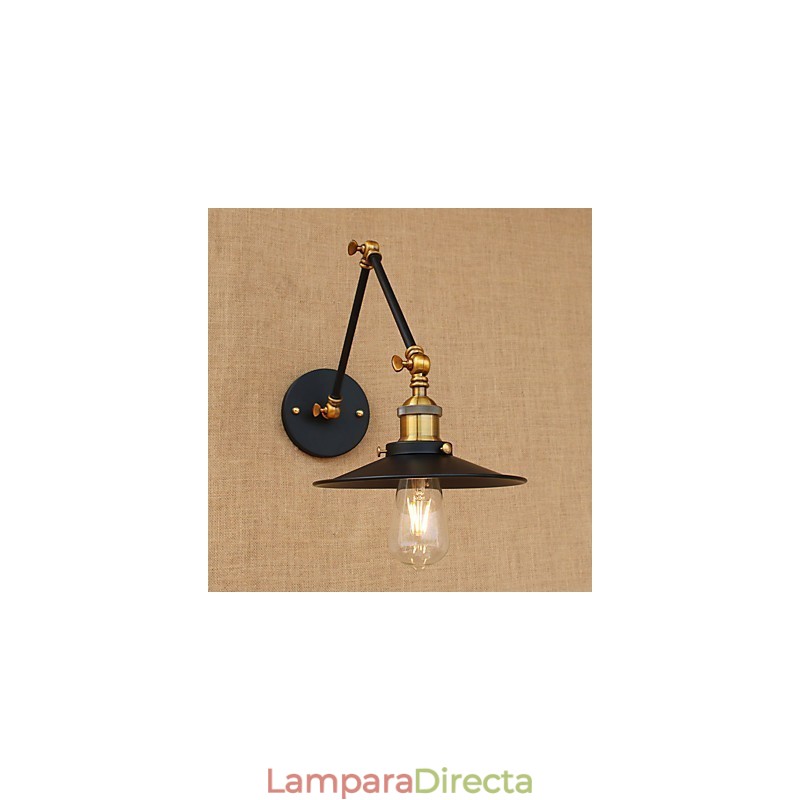 Aplique de pared de latón vintage industrial, lámpara de pared, iluminación para el hogar, decoración de interiores, aplique de pared