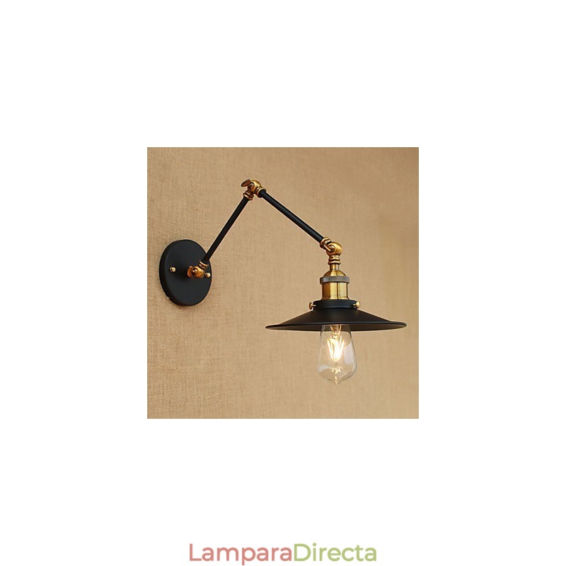 Aplique de pared de latón vintage industrial, lámpara de pared, iluminación para el hogar, decoración de interiores, aplique de pared