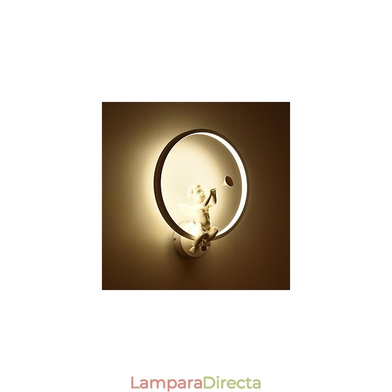 Apliques de pared con luz ambiental moderna y contemporánea integrada para estilo mini.