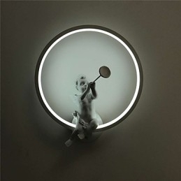Apliques de pared con luz ambiental moderna y contemporánea integrada para estilo mini.