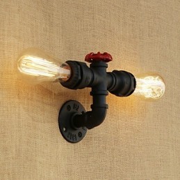 Aplique de pared con luz ambiental estilo mini con pintura retro campestre