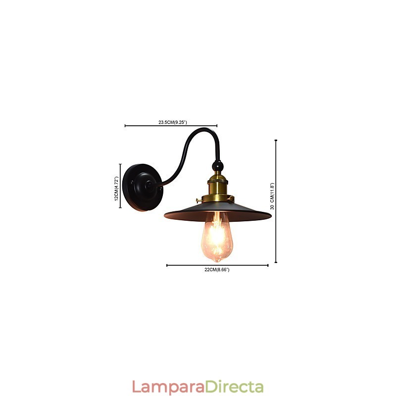 Apliques de pared Aplique de pared Lámpara de pared de hierro Lámpara de sable de luz negra tonta en la pared