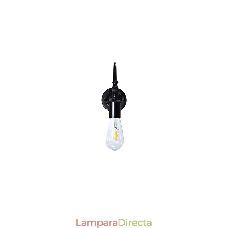 Lámpara de pared de hierro Light Buzz, lámpara de pared con sable de luz negro tonto en la pared