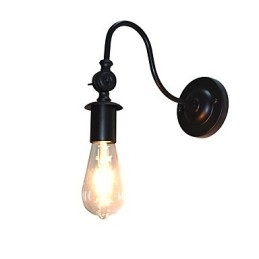 Lámpara de pared de hierro Light Buzz, lámpara de pared con sable de luz negro tonto en la pared